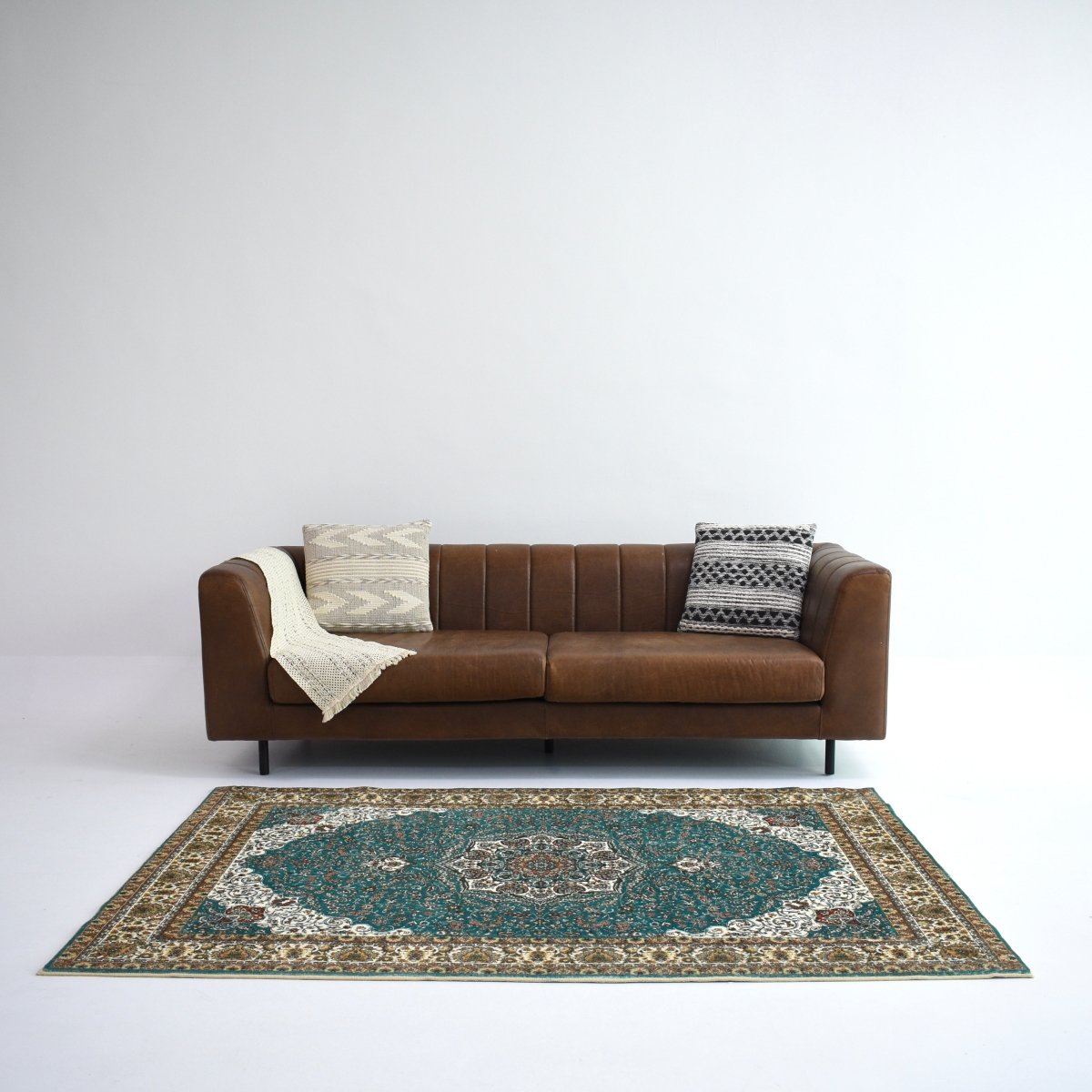 Tapis Majesty vert foncé | Persan | Série Polyfibre Cachemire