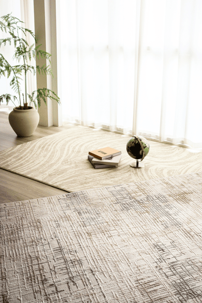 Tapis de luxe Rustic Grids | Série Carlton Modern