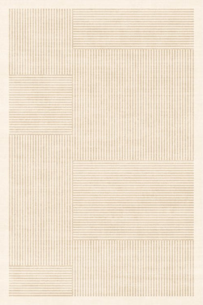 Tapis Sandy Stripes | Scandinave | Série Polyfibre Cachemire