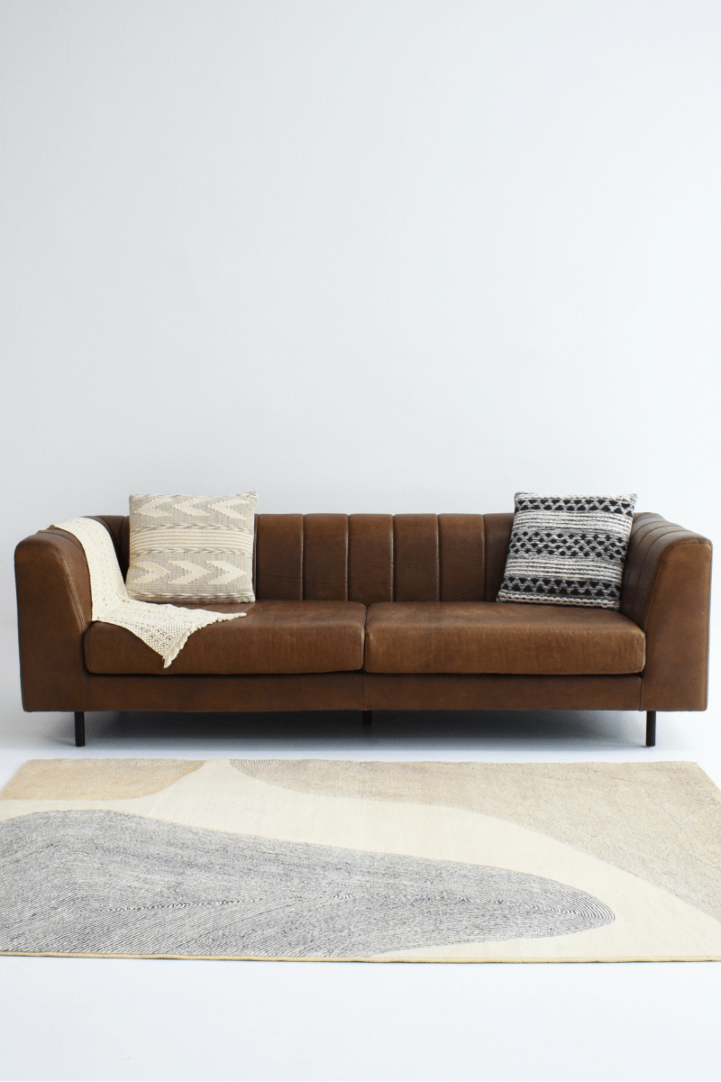 Tapis Sandy Grey Shores | Scandinave | Série Polyfibre Cachemire
