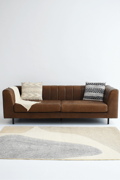 Tapis Sandy Grey Shores | Scandinave | Série Polyfibre Cachemire