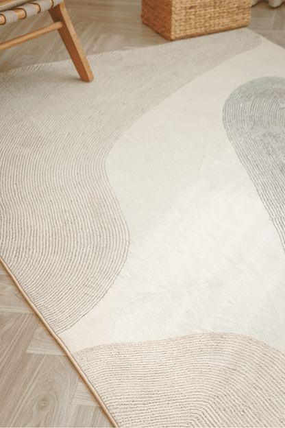Tapis Sandy Grey Shores | Scandinave | Série Polyfibre Cachemire