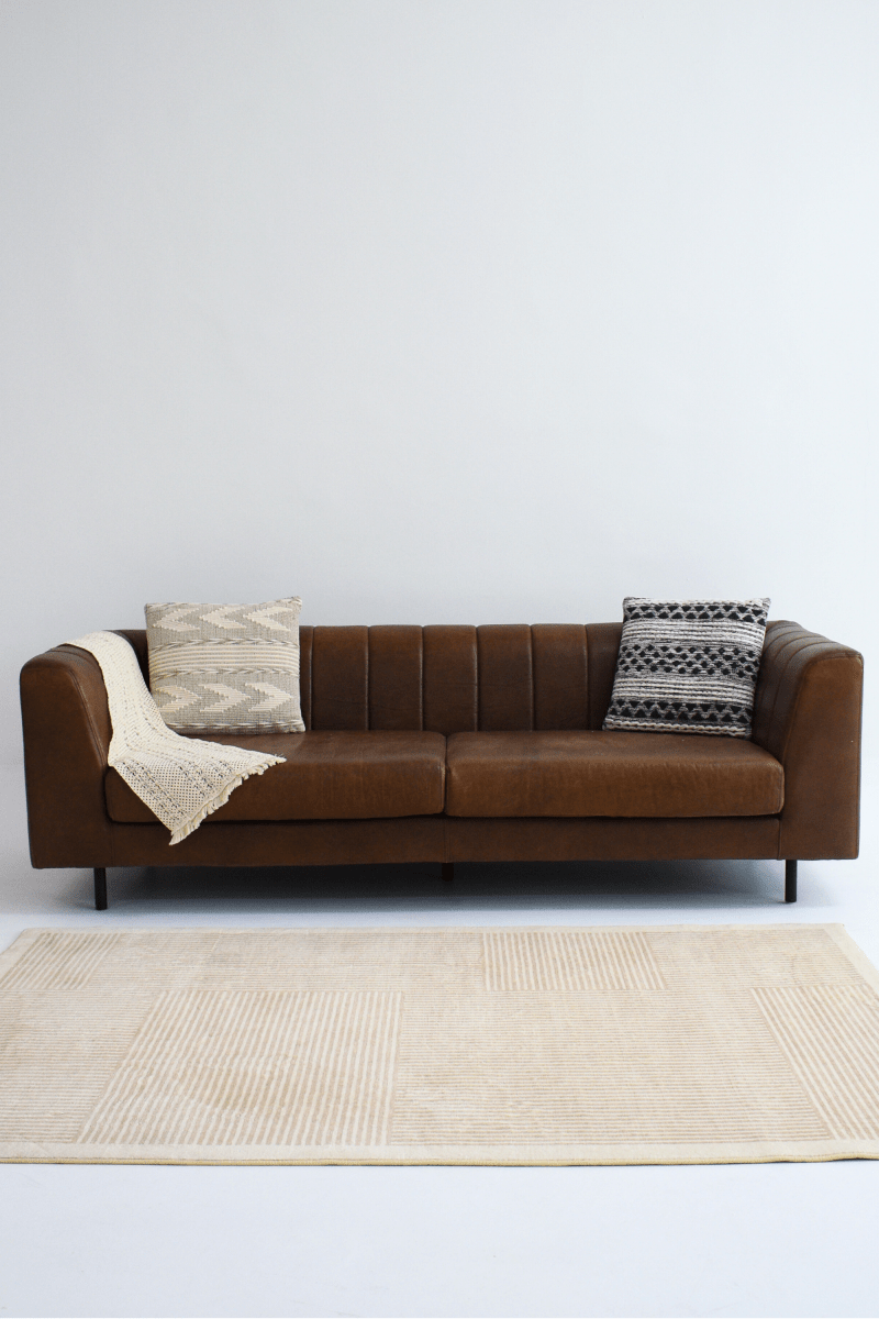 Tapis Sandy Stripes | Scandinave | Série Polyfibre Cachemire