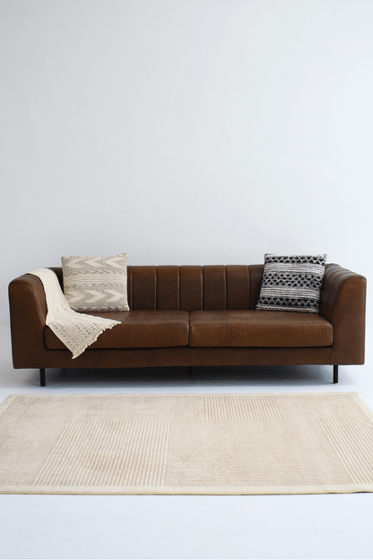 Tapis Sandy Stripes | Scandinave | Série Polyfibre Cachemire