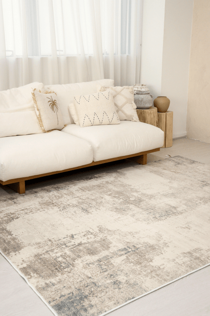 Tapis Silver Blue Mist | Moderne | Série Polyfibre Cashmere