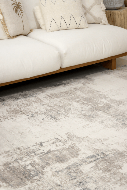 Tapis Silver Blue Mist | Moderne | Série Polyfibre Cashmere