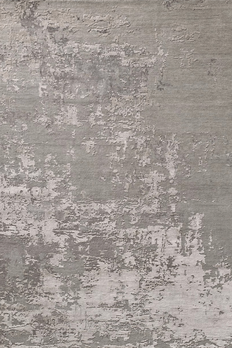 Tapis Silver Sage | Laine et soie de luxe, noué à la main