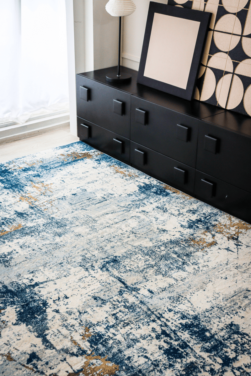 Tapis Sky Gold Splash | Moderne | Série Polyfibre Cachemire