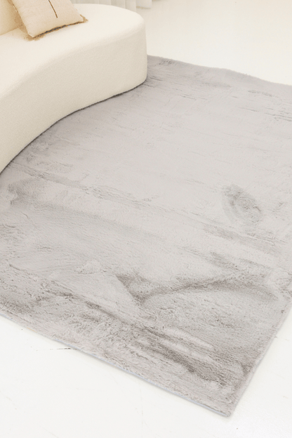 Tapis gris acier | Série Cloud Fur