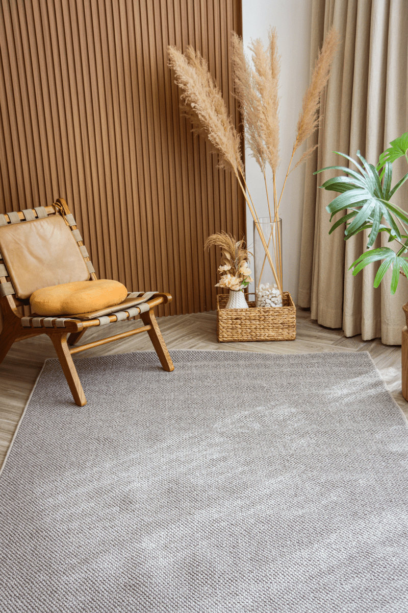 Tapis à poils bouclés en pierre | Série Earth