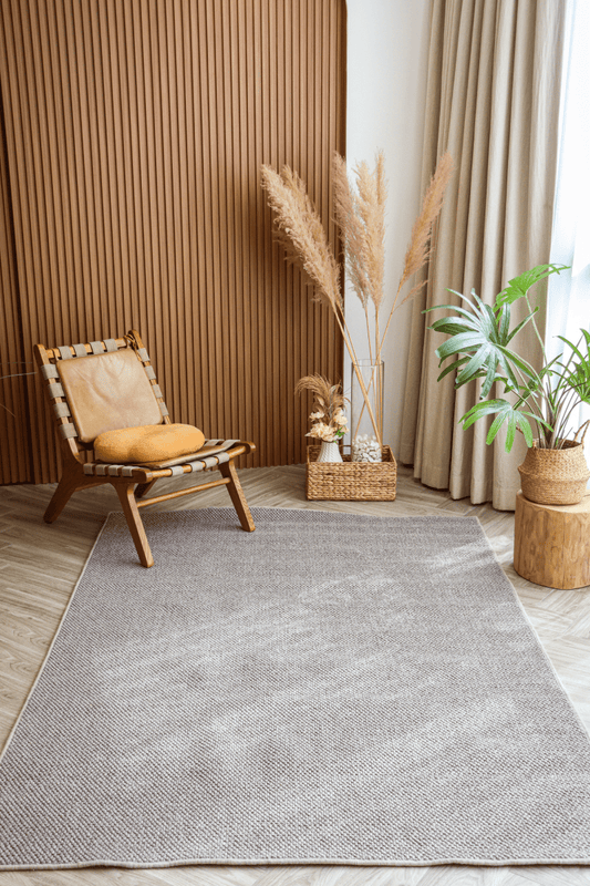 Tapis à poils bouclés en pierre | Série Earth