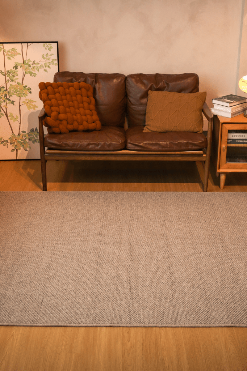 Tapis à poils bouclés en pierre | Série Earth