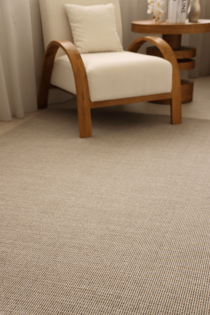 Tapis à poils bouclés multicolores taupe et crème | Série Earth