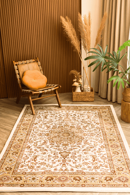 Tapis Majesté Or Blanc | Ankara | Série Royal Persian