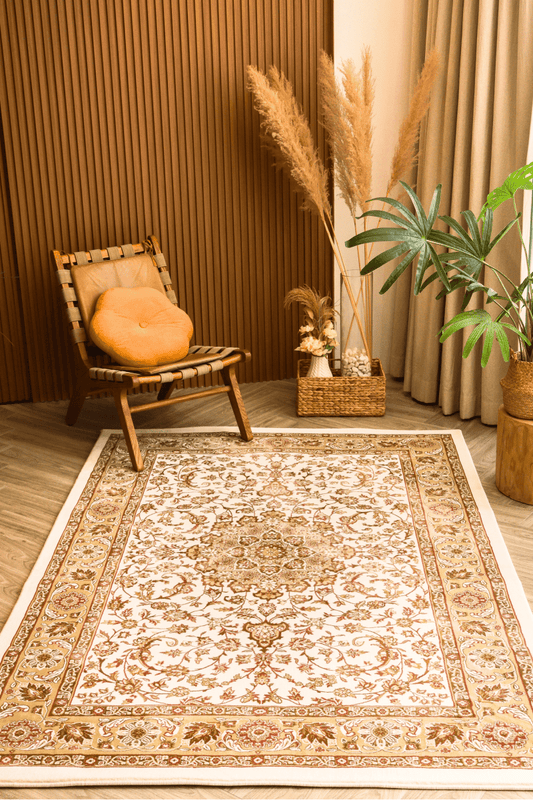 Tapis Majesté Or Blanc | Ankara | Série Royal Persian